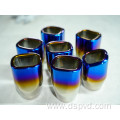 Rainbow plated automobile exhaust pipe tail throat